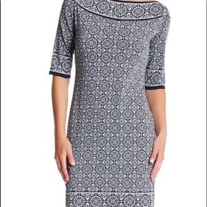 ‼️NWOT Max studio blue and white Patterned sheath dress‼️